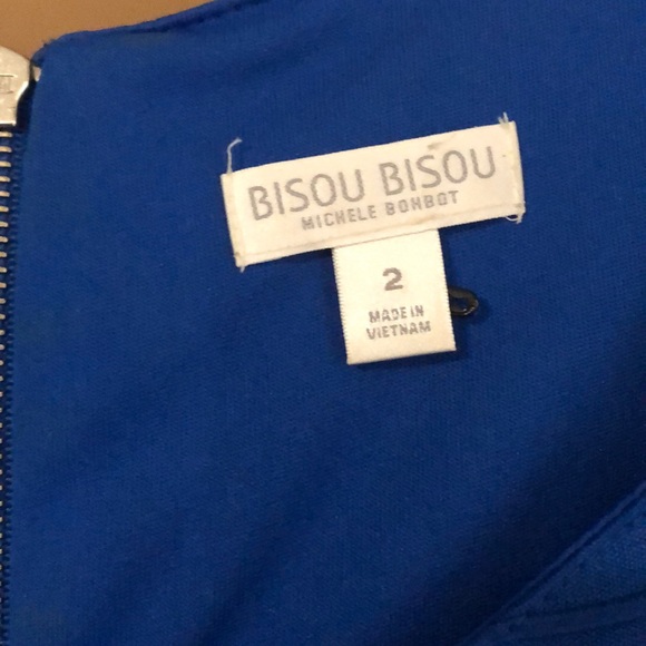 Blue Cocktail Dress Bisou Bisou - Picture 2 of 4